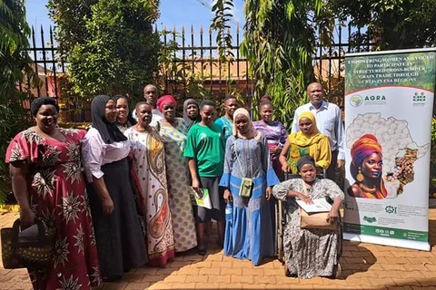 Group photo of CBTA leadership training participants outdoors