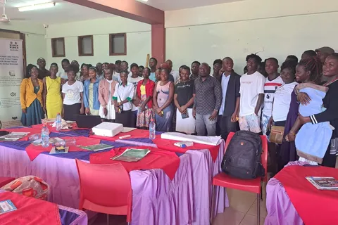Group photo of Gen Z trainees during business skills training in Busia