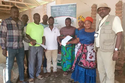 Group photo at the launch of the Songwe Cross-Border Trade Association in Malawi