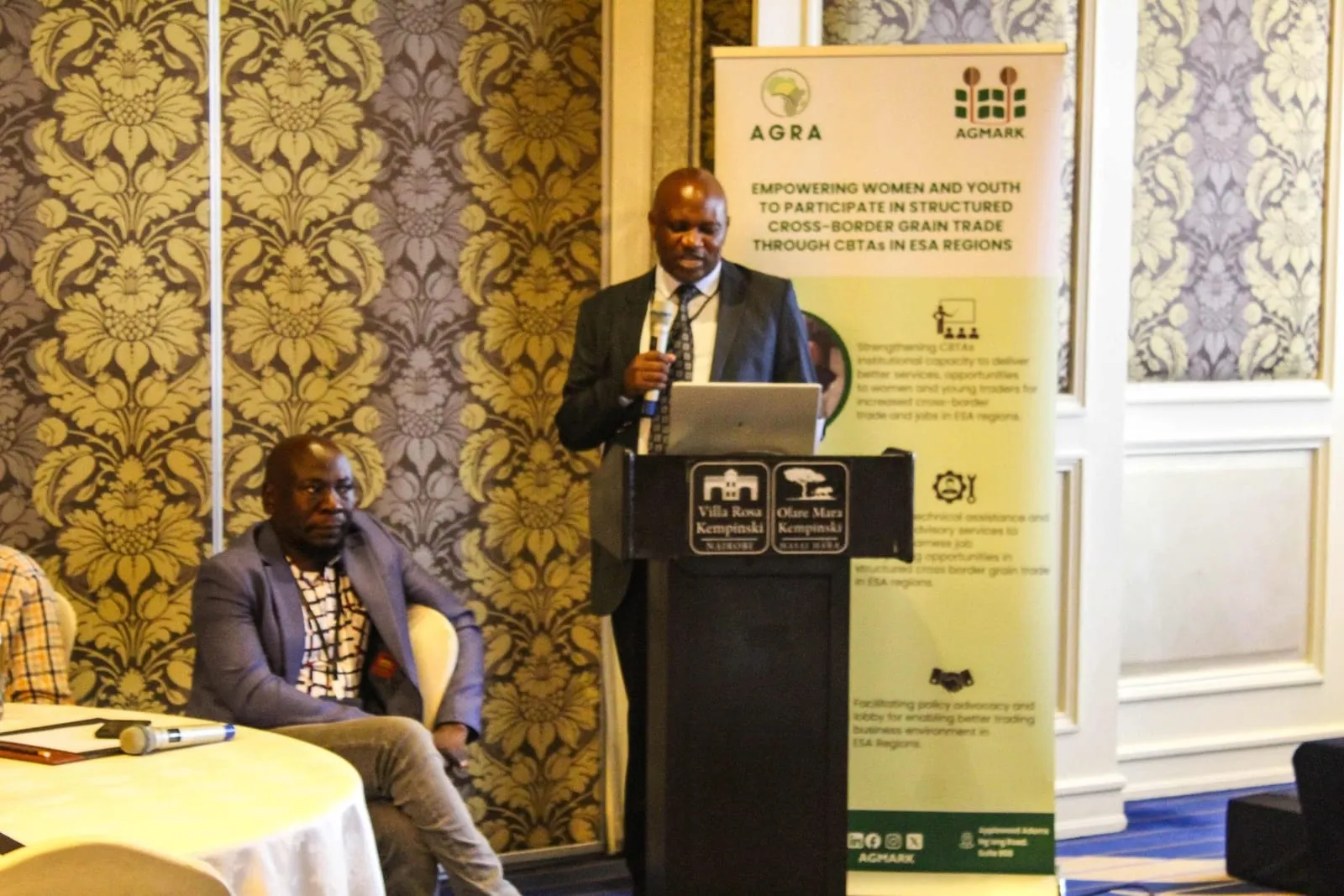 Allan Mukisira (CEO, AGMARK) giving his welcome address note