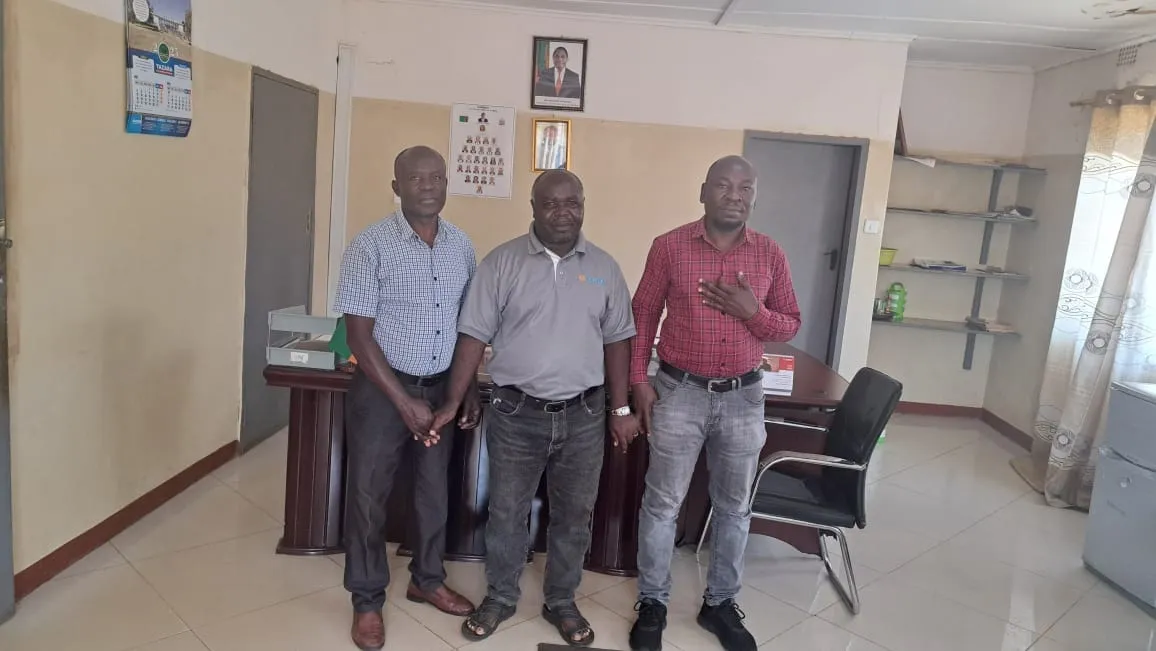 AGMARK Project Coordinator, Sylvester Aura, Nakonde CBTA Chairman and the Nakonde District Commissioner | AGMARK Nakonde Training